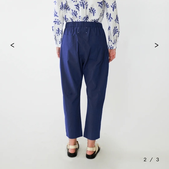 Fabiana Pigna Blue Linen Blend Forma Pants - Picture 2 of 9